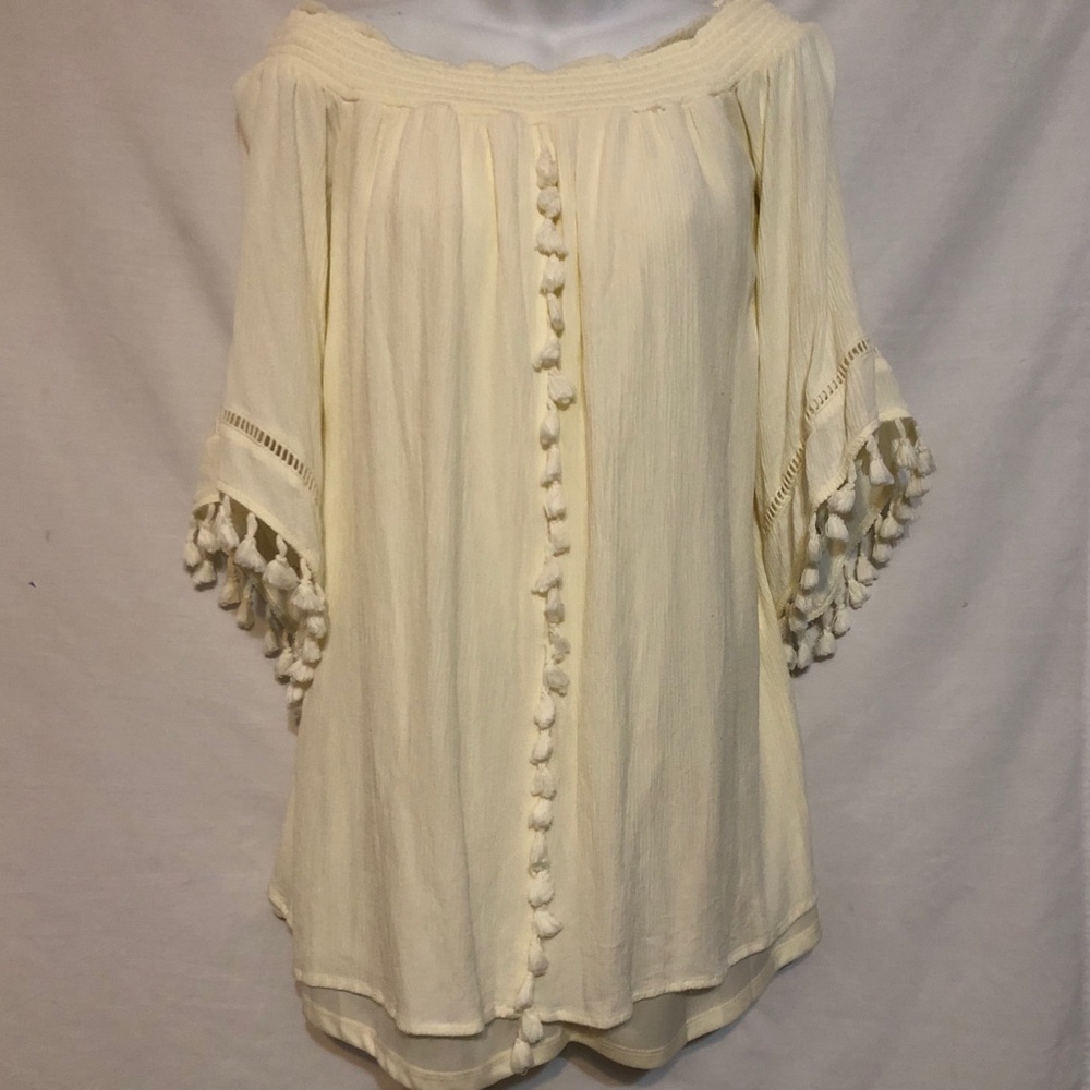 Very pretty slightly off the shoulder tunic